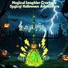 1-4 PCS Balai de Sorcière Lumineux avec Effets Sonores Rebond Automatique pour Maison Hantée Escape Game Fête Décoration Intérieure Halloween