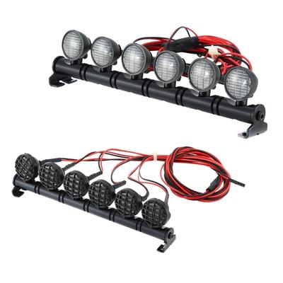 1:10 Remote Control Car LED Roof Light Replacement 4/6WD Spare Part for W/ Bracket Easy Fixed Upgrade RC Crawler Accesso