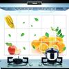 Oil-proof Kitchen Wall Sticker Orange Fruit Self-adhesive Waterproof Heat Resistant Bathroom Kitchen Wall Art Decal Decoration
