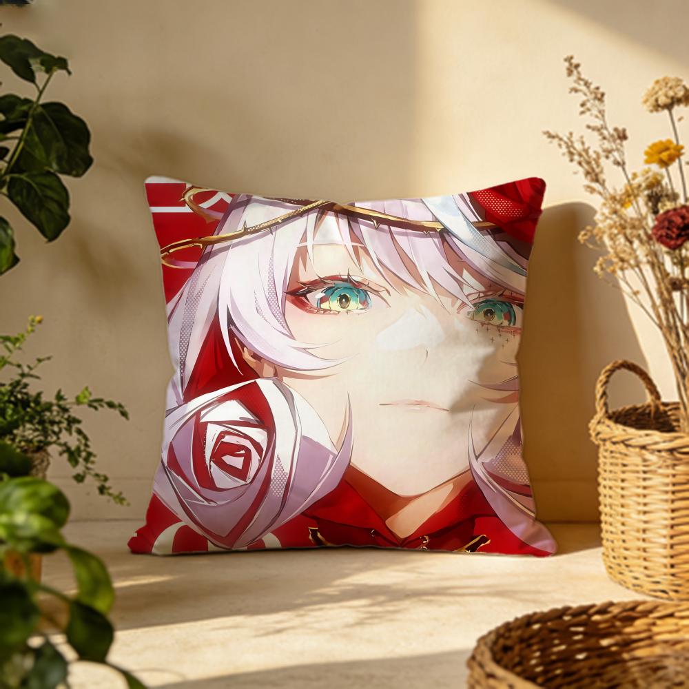Stylish Ttakt Op Destinyed Cushion Cover Versatile DoubleSided Pillow Case Fit for Sofa Bed Car  Daily Decor