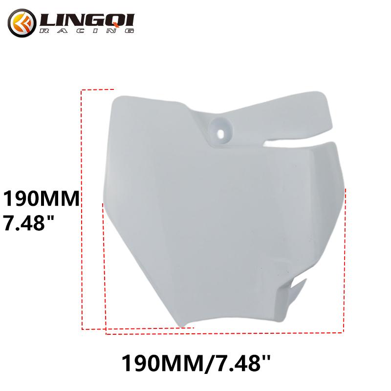 LINGQI RACING Motorcycle Front Number Plate Name Plate Plastic Cover For KT50 KT65 KT85 KT250 SX SXF XC Motocross Enduro Dirt KT50 White