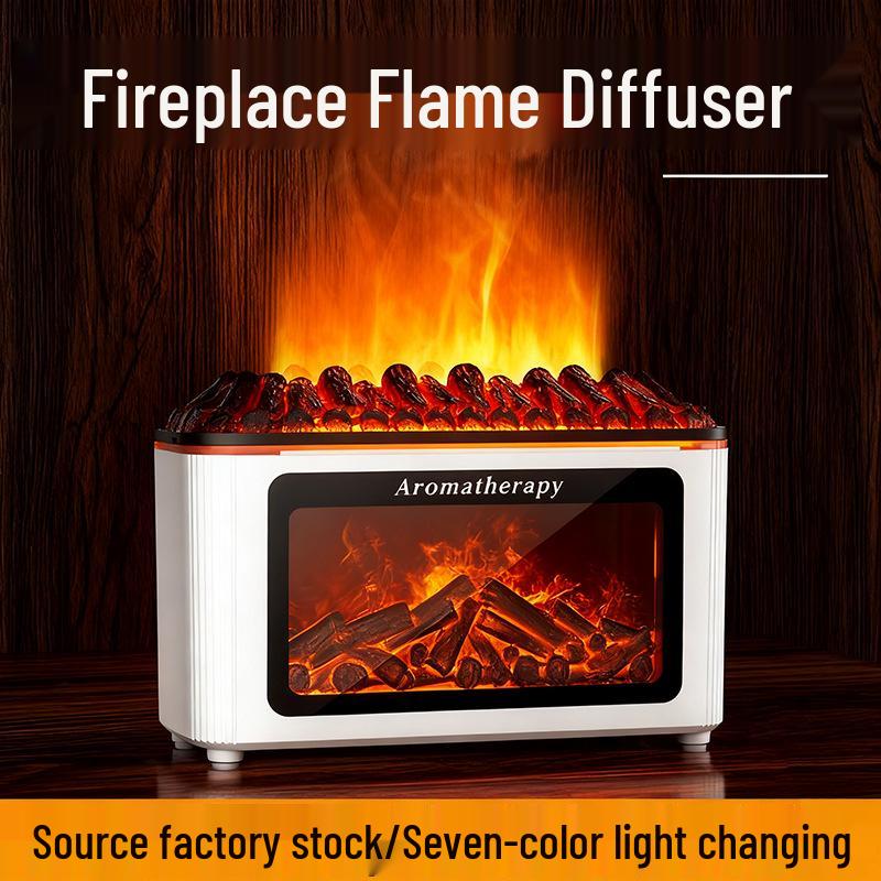 Colorful Flame Aroma Diffuser & Humidifier with Night Light - Perfect for Home, Office, or Bedroom