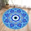 Blue Evil Eye Carpet Mat Rug Mandala Pattern Symmetric Decorative Minimalist Modern Living Room Home Decor Soft Floor Mat