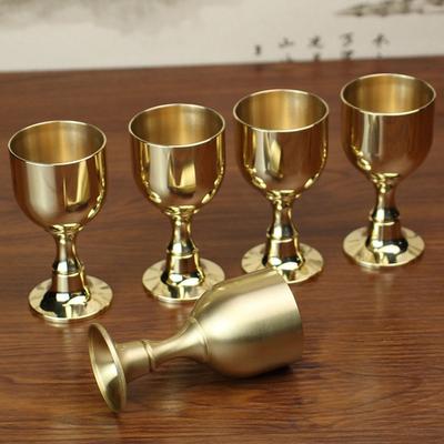 100ml Wine Glass Brass Household Kitchen Bar Wine Set
