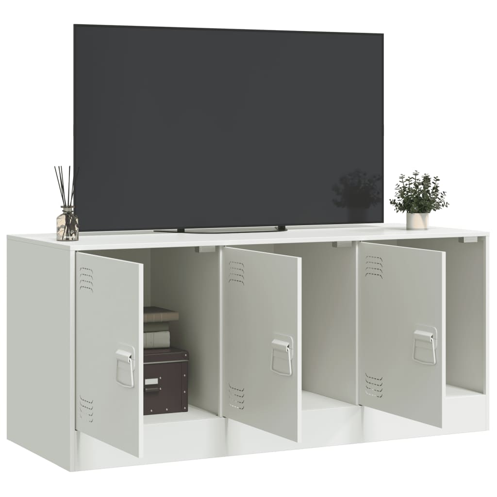 TV Stand White 99 x 39 x 44 cm Steel