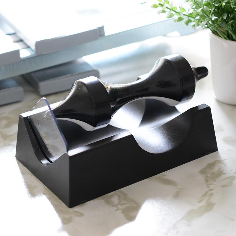 

Two-Color Magnetic Levitation Gyro Toy: Rotating Physics Model with Plastic Pendulum in TikTok Style. чёрный/белый