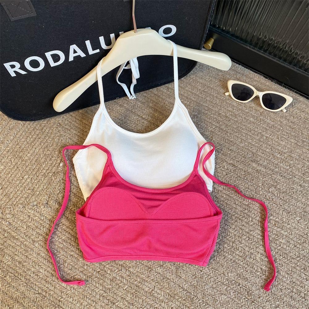 Pure Sweet and Spicy Halter Halter Top Vest with Chest Pad One Female Base Sexy Underwear