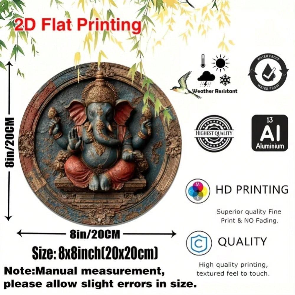 Metal Wall Art Bohemian Elephant Design Gift for Office Kitchen Garden Halloween Christmas Home Decor