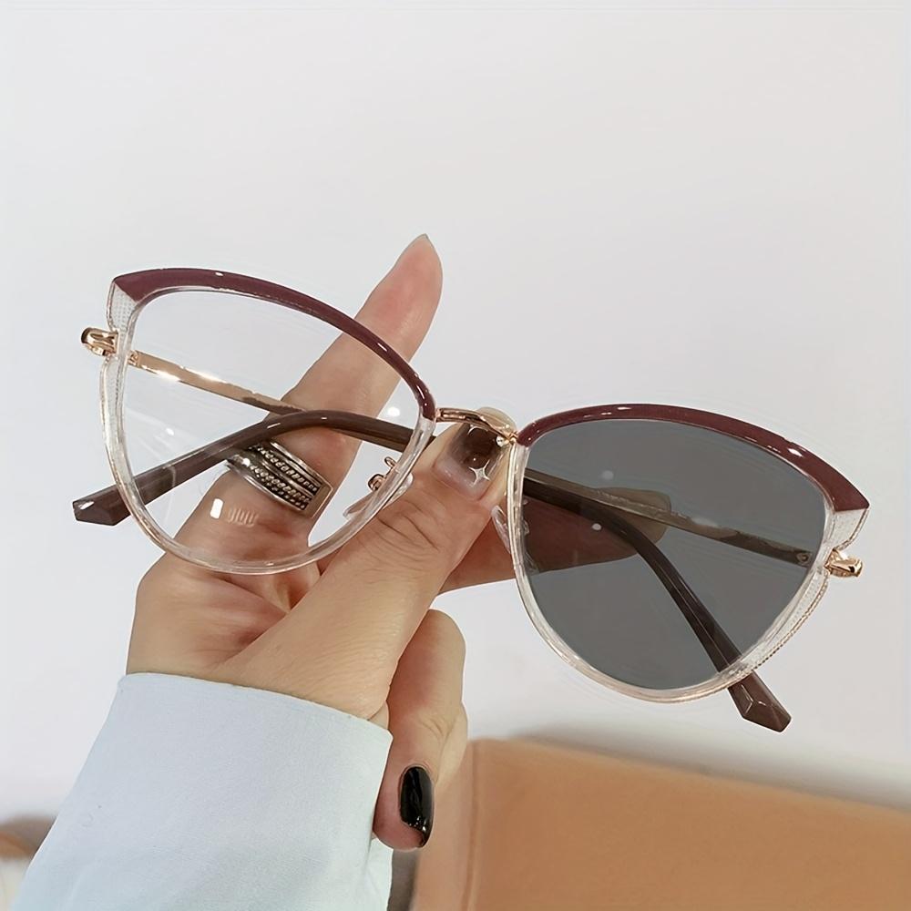 

1 pair of INS new style metal + PC material glasses frames fashionable glasses for men and women equipped with tinted lenses