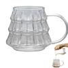 350ML Christmas Tree Mug Heat-Resistant Glass Cup with Handle Coffee Mug Drinking Cup Xmas Gift Creative Christmas Glass Cup
