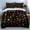 Cartoon Monster Print Kids Decor Multiple Sizes Kid'S And Adults' Bedroom Exquisite 3Pc Bedding Set, Gift