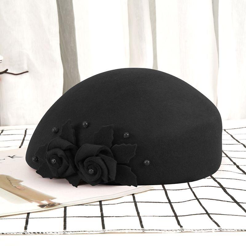 New Beret Foreign Style Popular Fashion Autumn and Winter Women French Elegant Styling Woolen Hat Gift Hat