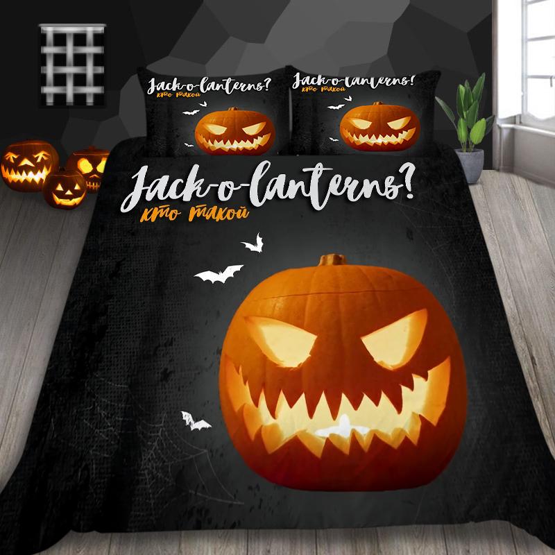 Halloween Home Textiles 3D Printed Duvet Cover Set Luxury Quilt Cover Microfiber Polyester King Queen Size Duvets Bedding