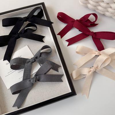 Neue Schleifen Haarspangen Mädchen Niedlich Süße Haarspangen für Frau Einfache Stoff Haarnadeln Fransen Haar Pony Clip Mode Haarschmuck