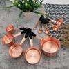 Stainless Steel Kitchen Rose Gold Baking Tool Measuring Spoons Set Sugar Scoop Measuring Cups