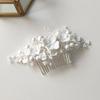 Diadema da Sposa Fiore in Argilla Ceramica Cristallo Perla Pettine per Capelli Spille Accessori Copricapo da Donna per Matrimonio Festa Idee Acconciature