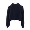 unused ZARA Long sleeve knit cardigan L Navy Women Used