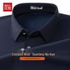 Hongdou Men's Wool Blend Business Casual Long Sleeve Polo Shirt