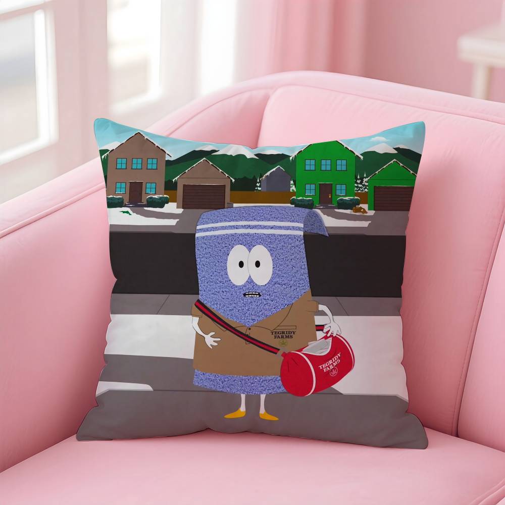 S-South Park Towelie Anime Pillow Case Safe Custom Photo Pillow, Anti-fade Brushed Fleece Cushion, Maternal & Infant Safe.