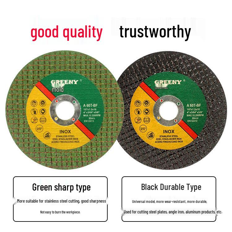 Ultra-Thin GREENY Sharp Double Mesh Cutting and Grinding Disc, 107*1.2mm for Stainless Steel