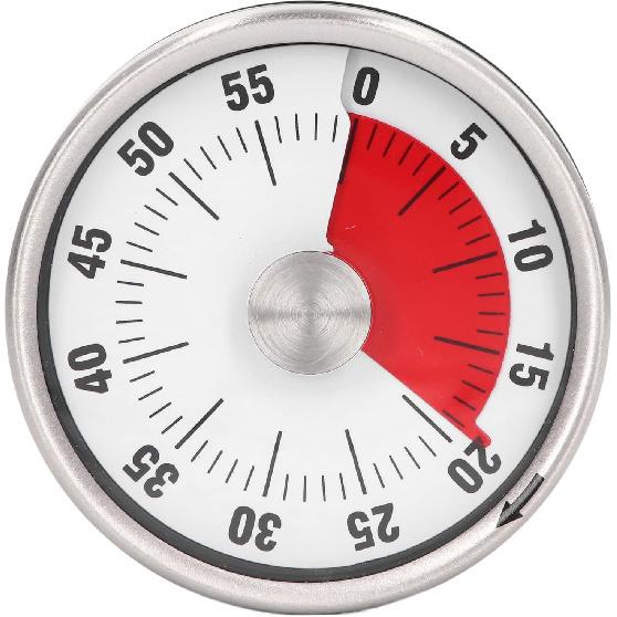 Mechanischer Timer, Magnetischer Küchentimer, 60-Minuten-Countdown-Timer Visueller Timer zum Kochen, Backen, Arbeiten, Klassenzimmer, Zeitmanagement-Tool mit
