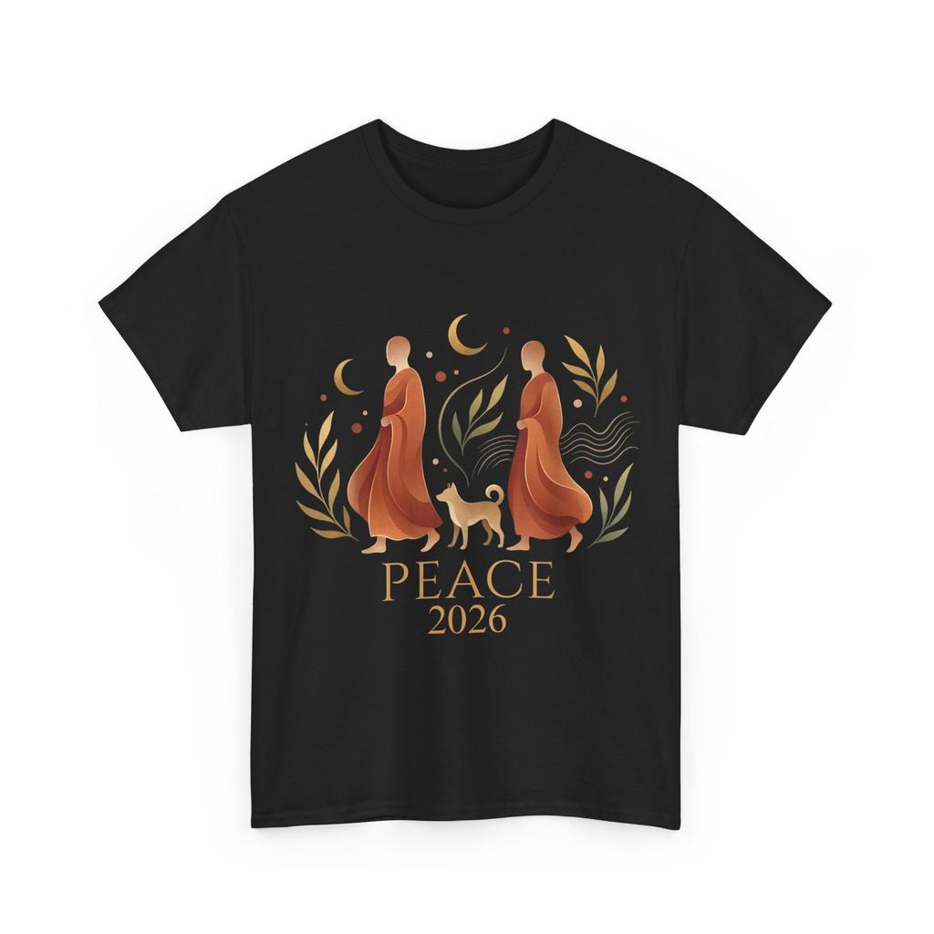 Walk Peace 2026 Shirt, World Peace Monks with Aloka Dog Spiritual Shirt