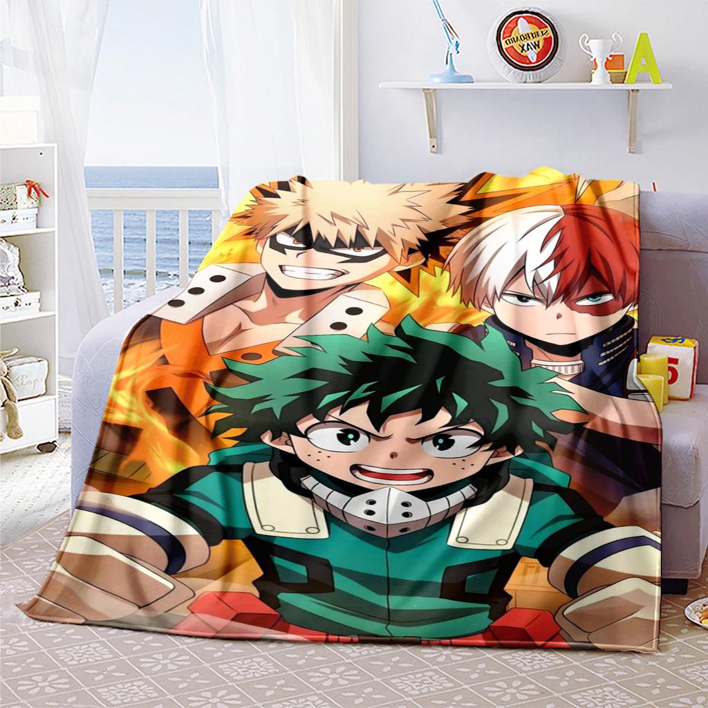 Hero Academia Anime Blanket Soft Comfortable All Seasons Suitable Sofa Office Nap Travel Festive Gift