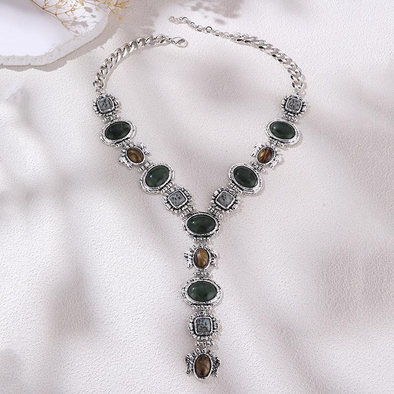 Colier Lanț Lung pentru Pulover Bijuterii de Damă Toamnă și Iarnă Atmosferă Exagerată de Industrie Grea