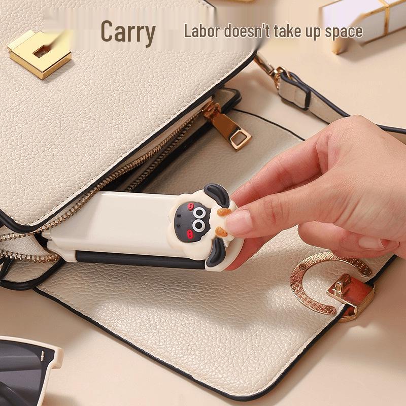 Portable Folding Comb & Makeup Mirror for Girls