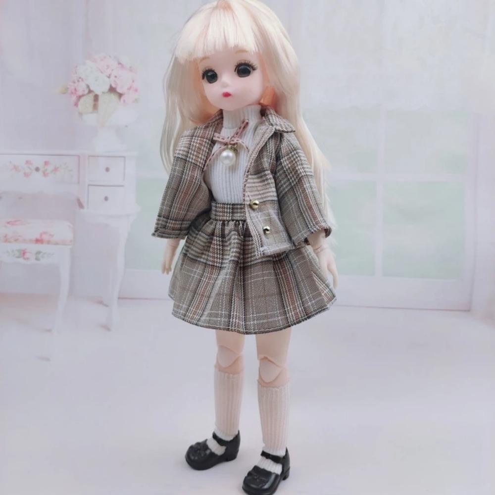 Oblečení pro 1/6 BJD panenku Roztomilé šaty Sukně Pokrývka hlavy 30cm Princezna Panenka Ležérní Kostým Oblečení Doplňky pro panenky Dívka DIY Hračka Dárky