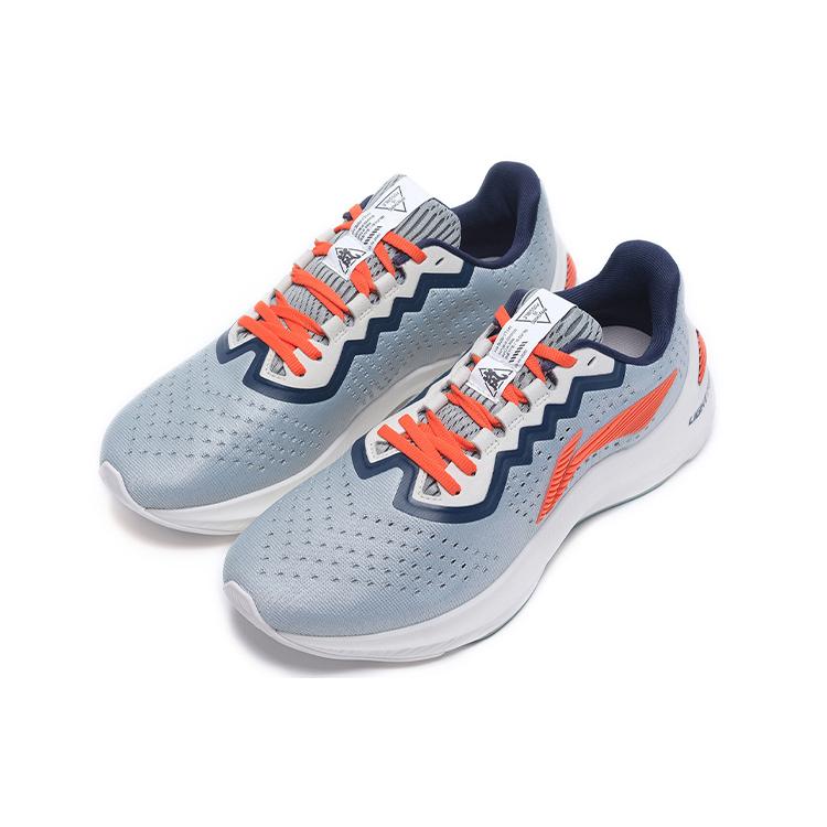 Li Ning Arashi Fabric Cushioning Slip Resistant Abrasion Resistant Low Top Running Shoes Men's Water Gray Green ARHQ079-3