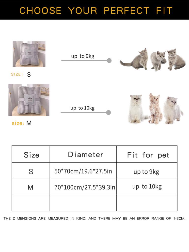 Thick Magic Plush Blanket Home Office Nap Blanket, Solid Color Blanket Cat Dog Pet Warm Bed Pet Sleeping Mat