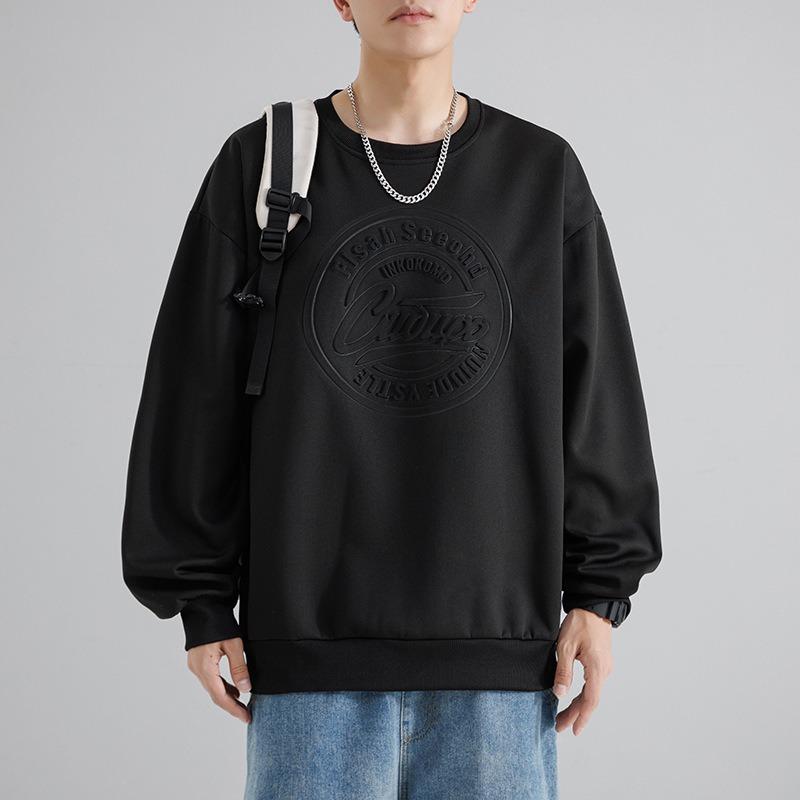 Spring and Autumn New Men's Loose Casual Long Sleeve Sweatshirt