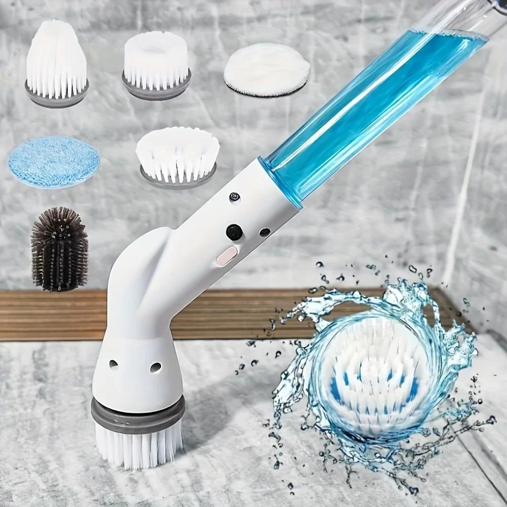 

Cordless Electric Spin Scrubber 2025, Dual Speed Cleaning Brush with 6 Heads, Rechargeable Bathroom, Tile & Floor Cleaning Tool