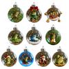 Frog Christmas Ornament Clear Plastic Xmas Hanging Ball with 3D Frog Ornament Holiday Keepsake