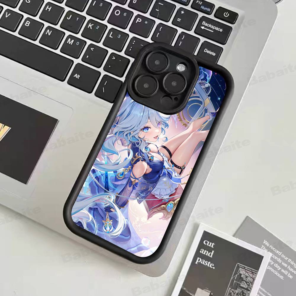 Genshin Impact Furina For iPhone 17 15 13 12 11 14 Pro Max X XR XS 16 Plus Shockproof Candy Back Cover