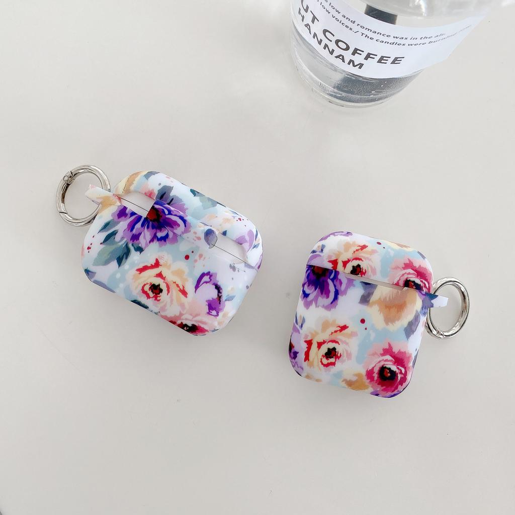 Applicable AirPods Earphone Case Silicone Guochao Chinese Style Flower Female Apple Bluetooth Earphone Case