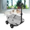 Psí kočárek Uhlíková ocel 15,43 Nosnost Lehký Skládací Přepravka pro mazlíčky s kolečky Cestovní vozík pro mazlíčky