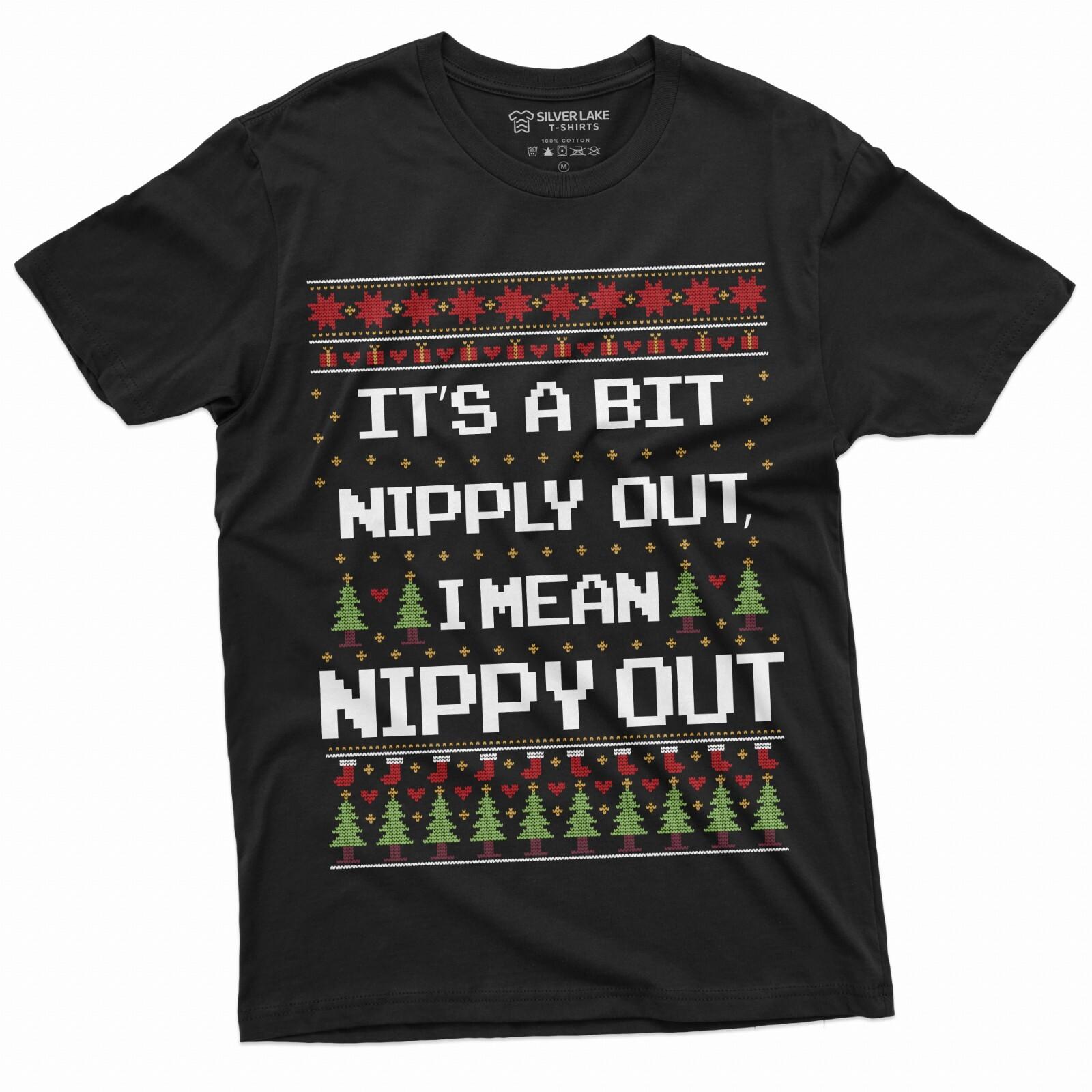 Funny Christmas Shirt A Bit Nipply Out Tee Funny Movie Quote Shirt Griswold Tee 3XL