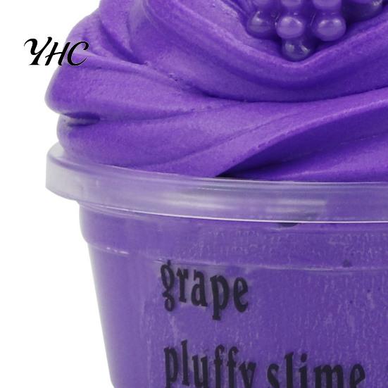 Soft 60ml Butter Slime Non-sticky with Charm Super Stress Relief Fruit Cherry Toy for Children Tear Resistant