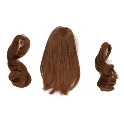 16 Twin Ponytail Doll Wig Soft Silk Comfortable Touch Easy Styling Ball Jointed Doll Hair