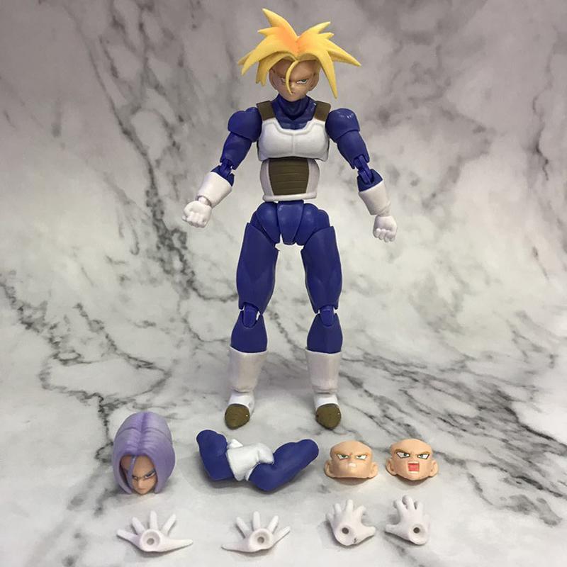 Figurine d'action 16cm Dragon Ball Super Saiyan 3 Goku SHF Anime Mobile PVC Poupée de Collection Figurine Kakarotto Son Goku Modèle Jouets