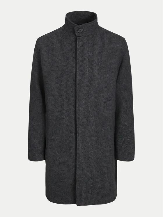 Пальто Jack & Jones Jprblawilson Wool Coat Sn (12259449) черный структура