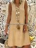 2023 European & American Summer V-neck Sleeveless Vest Dress for Women