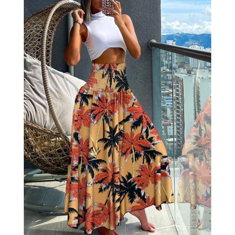 Wunsch Sommer Mode Hohe Taille Skinny Bedruckter Damenrock Damen