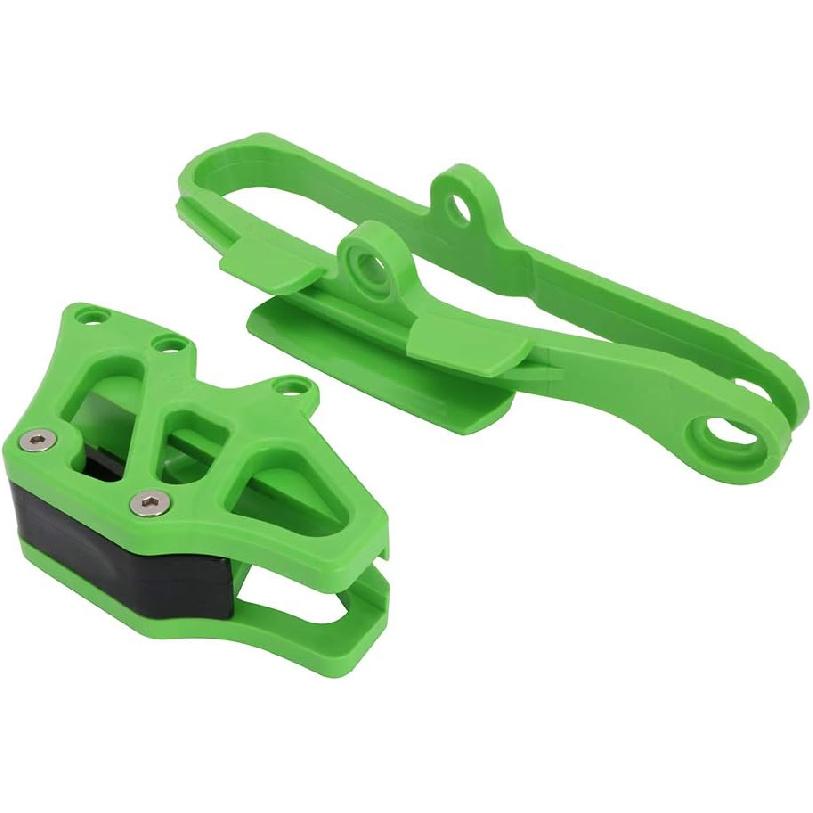 JFG Racing Dirt Bike Chain Guard Guide + Chain Slider Protection for KX250F 2009-2016, KX450f 2009-2015, KLX450R 2013-2015/2018-2019, Green