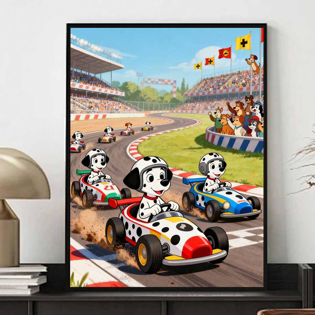 Disney Diamond Painting 101 Dalmatians Racing DIY Diamond Art Painting Set for Home Office Decoration Handmade Gifts