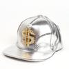 Hip Hop Pu Leather Baseball Cap With Diamond Embellishments For Streetwear Fashion