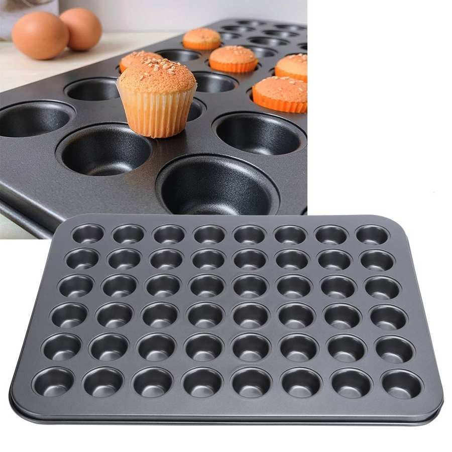 48-Cup Non-Stick Mini Round Cupcake Pan Cake Pan Tray Baking Mould Bakeware Cooking Accessories Cooking Plate Baking Pan