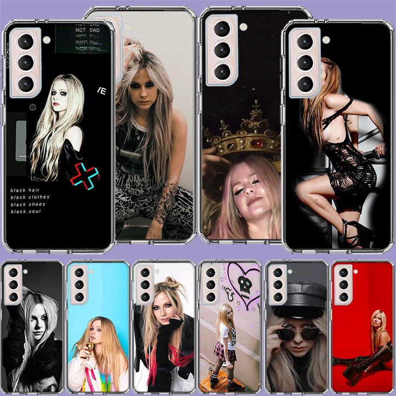 Sängerin Avril Lavigne Klare Handyhüllen für Samsung S26 Ultra Galaxy S25 Edge S24 S23 FE S21 Plus S20 S22 S10 Hülle Gemustert Com